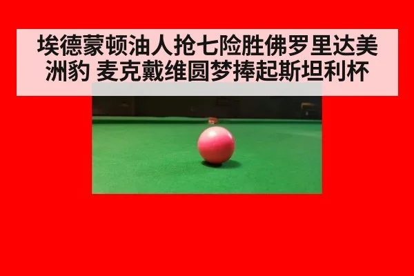 埃德蒙顿油人抢七险胜佛罗里达美洲豹 麦克戴维圆梦捧起斯坦利杯